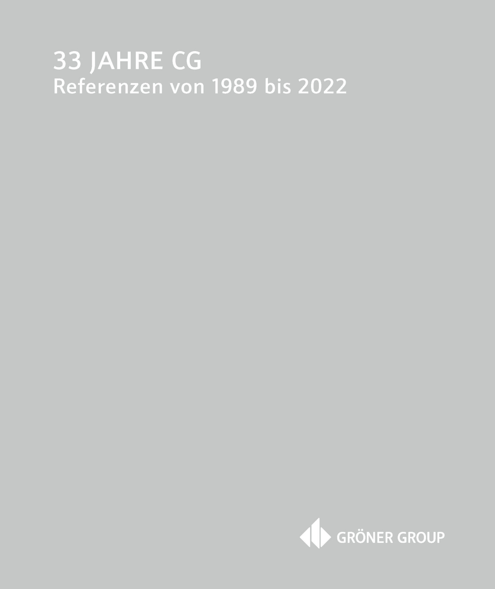 33 Jahre CG - Referenzen von 1989 bis 2022